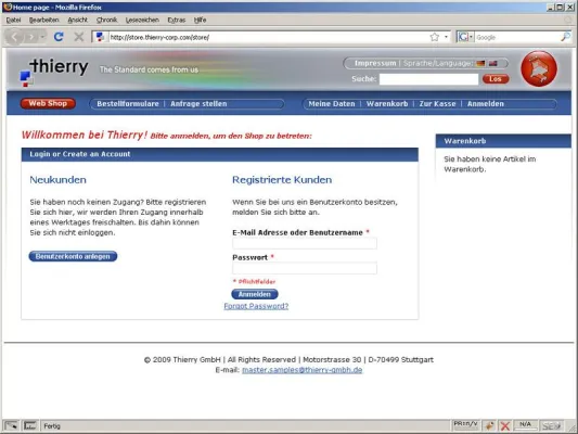 Bild: mzentrale setzt internationalen BtoB-Shop der Thierry GmbH erfolgreich um