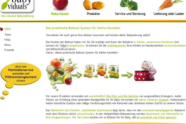 Bild: Praktisches Bio-Babynahrungs-System mit kostenlosem Lieferservice - jetzt neu und nur im Großraum Nürnberg