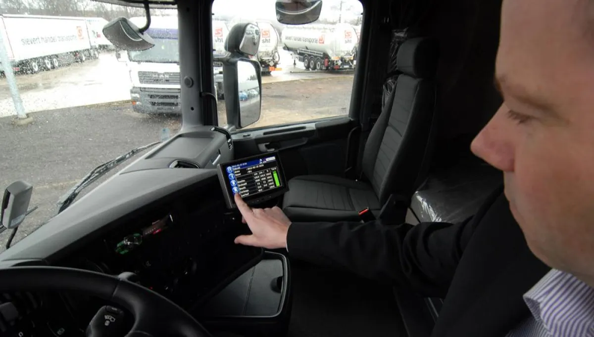 Der CarCube von Trimble im Einsatz bei Sievert Handel Transporte