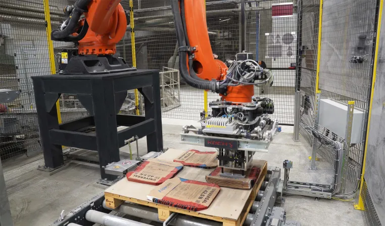 Bild: Wie lässt sich die Depalettierung von Leersäcken in der Zementindustrie prozesssicher automatisieren?