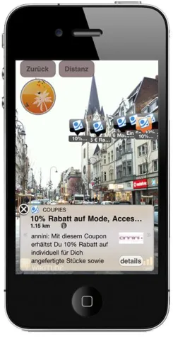 Bild: Coupons in der ‚Augmented Reality‘ finden