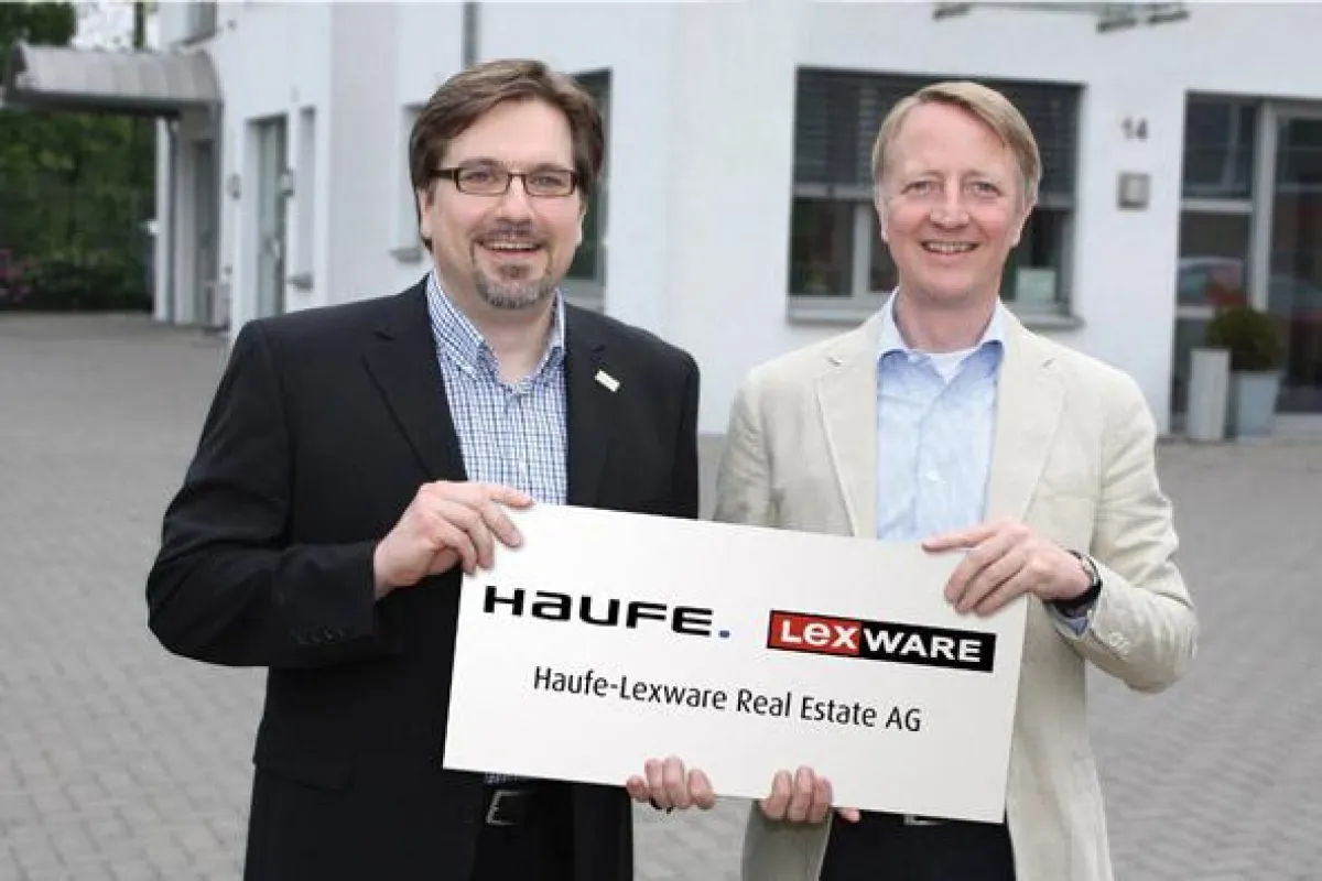 Matthias Sykosch (links) ist Gründer und Vorstandsvorsitzender der Haufe-Lexware Real Estate AG. Mit ihm im Vorstand: Dr. Carsten