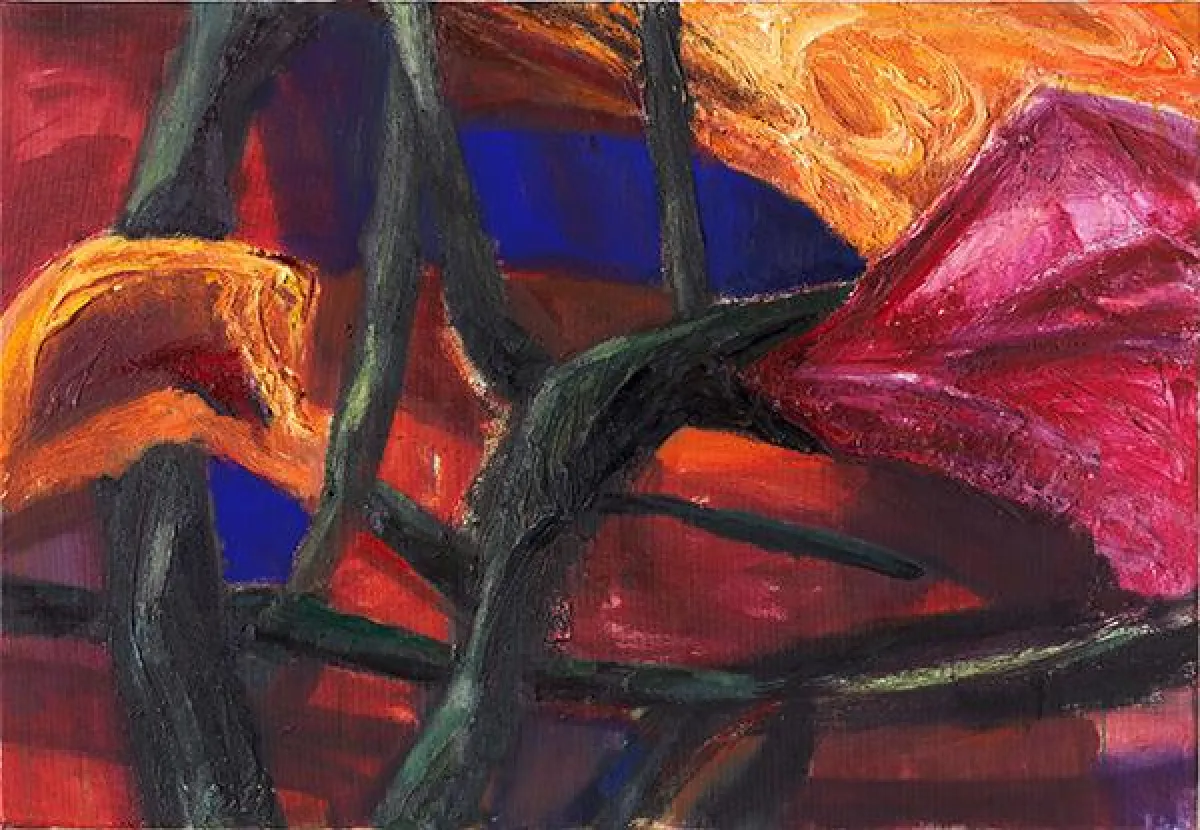 Trak Wendisch, o.T., 2012, Mischtechnik auf Leinwand, 90x130 cm