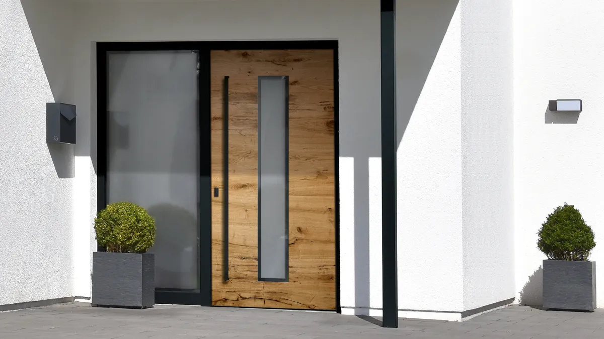 Eine Haustür mit einer Rodenberg-Haustürfüllung erfüllt alle Ansprüche. (© Rodenberg Türsysteme AG)