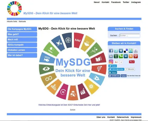 Relaunch der Plattform „MySDG – Dein Klick für eine bessere Welt“ Bild: Relaunch der Plattform „MySDG – Dein Klick für eine bessere Welt“