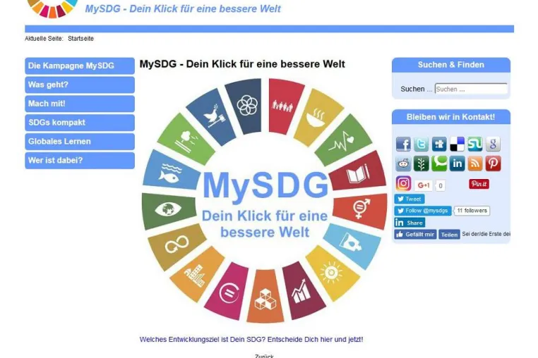 Bild: Relaunch der Plattform „MySDG – Dein Klick für eine bessere Welt“