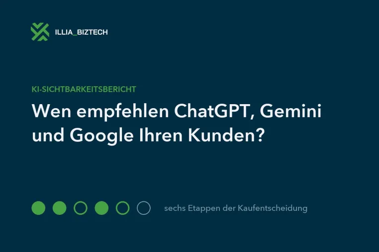Bild: KI-Sichtbarkeitsbericht von Illia BizTech prüft, ob ChatGPT, Gemini und Google ein Unternehmen empfehlen