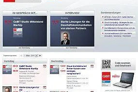 Bild: Tägliche Verlosung eines Fujitsu LIFEBOOK S760: Das CeBIT Studio Mittelstand kommt virtuell zum Teilnehmer