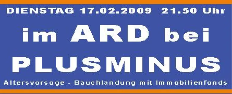 Plusminus informiert über Altersvorsorge mit Bauchlandung Bild: Plusminus informiert über Altersvorsorge mit Bauchlandung