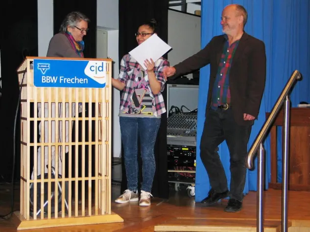 Bild: Titelverleihung Schule ohne Rassismus - Schule mit Courage an die CJD Christophorusschule Frechen