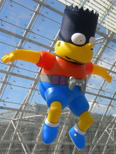 Electronic Arts lässt riesigen Bartman auf der Games Convention 2007 fliegen Bild: Electronic Arts lässt riesigen Bartman auf der Games Convention 2007 fliegen
