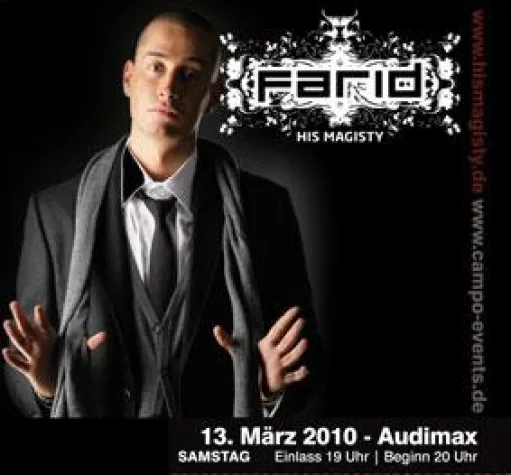 Bild: Farid "his magic" live im Audimax Brandenburg an der Havel am 13.03.2010