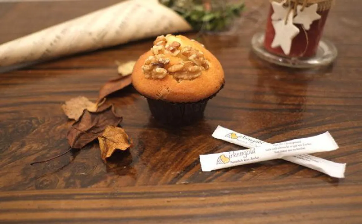 Weihnachtliche Kürbis-Muffins mit Birkenzucker