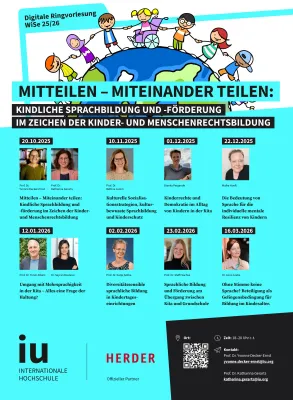 Bild: Digitale Ringvorlesung zu kindlicher Sprachbildung und -förderung startet am 20. Oktober