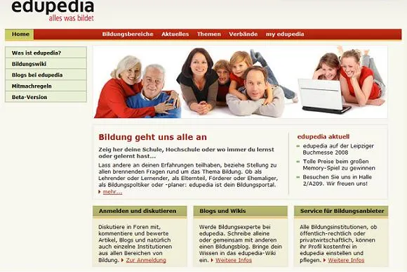 Bild: edupedia.de – die neue Internetadresse für alles was bildet