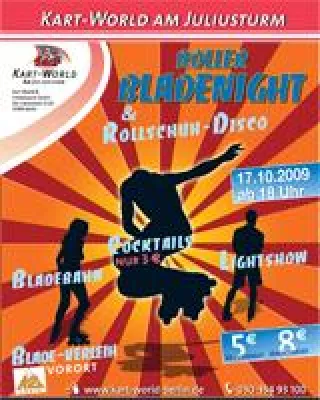 Roller BladeNight und Rollschuh-Disco in der Kart-World in Spandau Bild: Roller BladeNight und Rollschuh-Disco in der Kart-World in Spandau