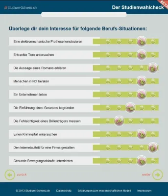 Bild: Internetbasierter Studienwahltest für die Schweiz geht an den Start