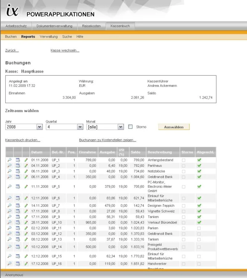 Das „Intrexx-Kassenbuch“ für Intranets