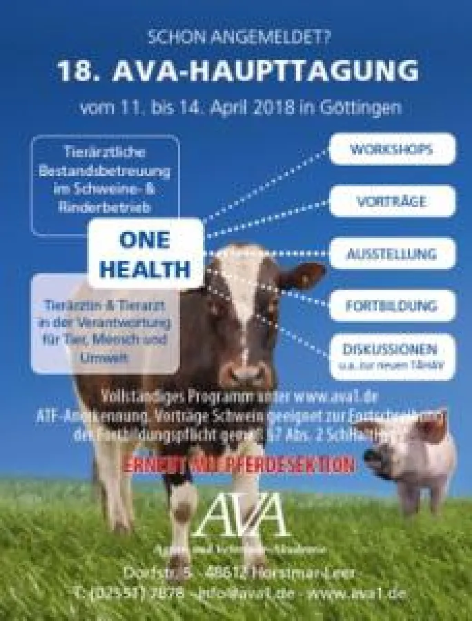 Die AVA erwartet rund 500 Tiermediziner in Göttingen