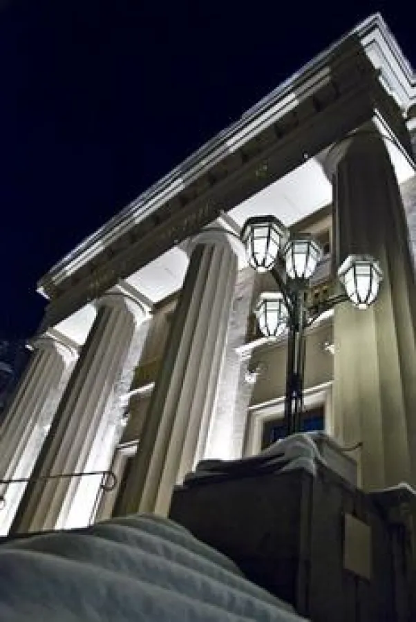 Das winterliche König Albert Theater Bad Elster