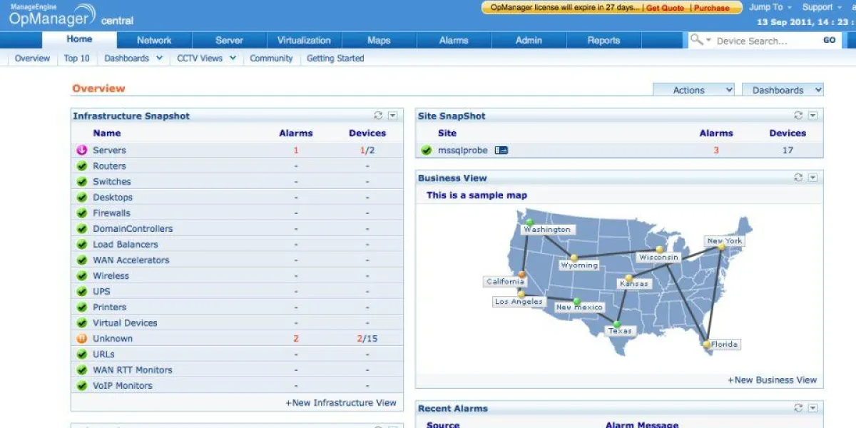 Verwaltet bis zu 50.000 Interfaces: OpManager von ManageEngine