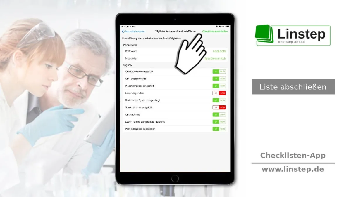 Hygiene-App der Linstep Software GmbH