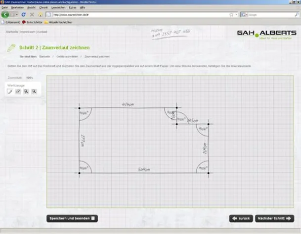 Bild: Internetagentur kernpunkt GmbH optimiert virtuelle Zaunplanung von GAH Alberts