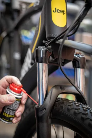 Bild: Das E-Bike bequem vom Sofa aus warten lassen