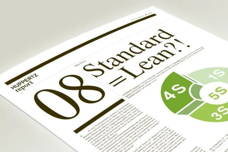 Huppertz Report 08: Standard = Lean?! Bild: Huppertz Report 08: Standard = Lean?!