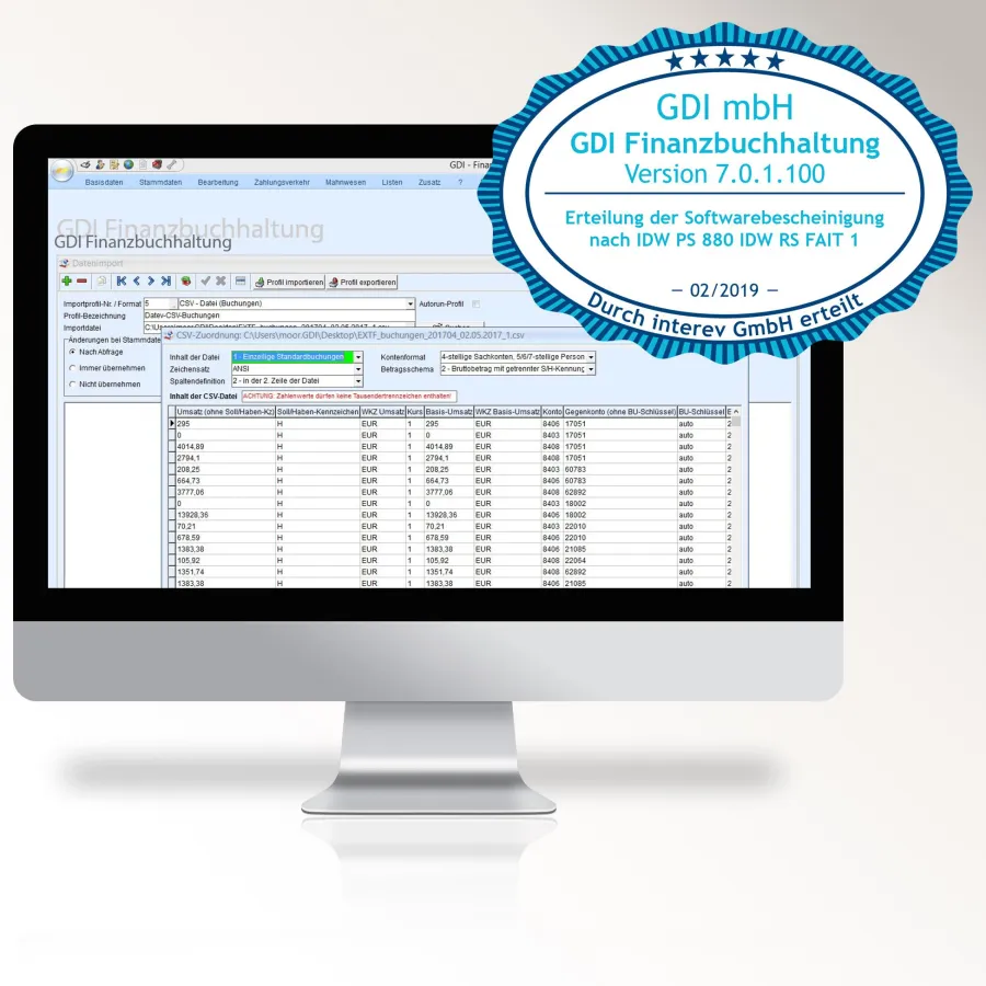 Zertifierte Rechnungswesen-Software