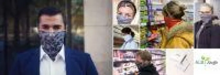 Bild: Corona-Mundschutz - Mund-/Nasenmaske wandelt sich via Loop zum modischen Accessoire