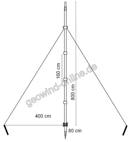 Komplettbausatz EasyMastKit für Kleinwindkraftanlagen Bild: Komplettbausatz EasyMastKit für Kleinwindkraftanlagen