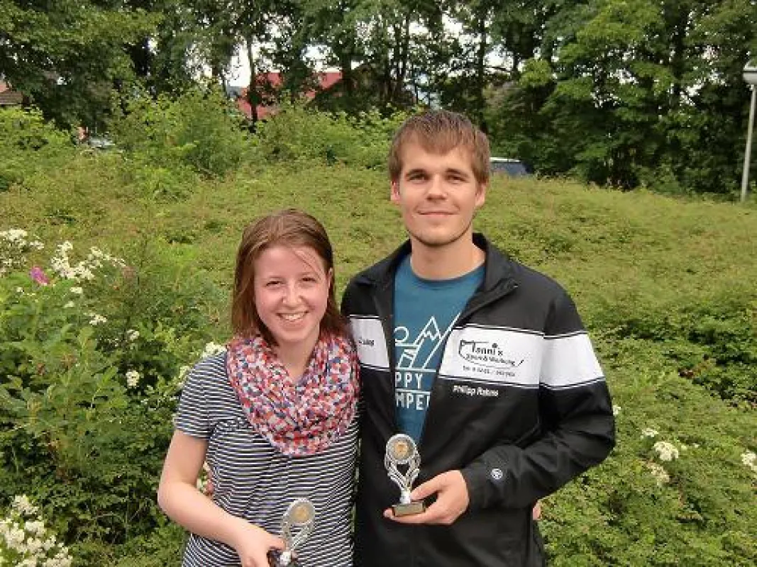 Philipp Rahms und Tanja Notholt (TSV Bremervörde) sind die diesjährigen Kreismeister im Einzel O19