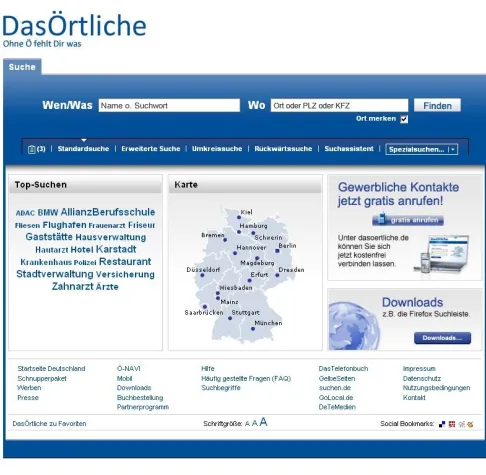 Bild: Menschlich – pfiffig – verbunden - DasÖrtliche relauncht Website