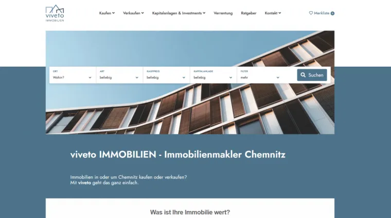 Bild: viveto IMMOBILIEN setzt neue Maßstäbe als führender Immobilienmakler Chemnitz