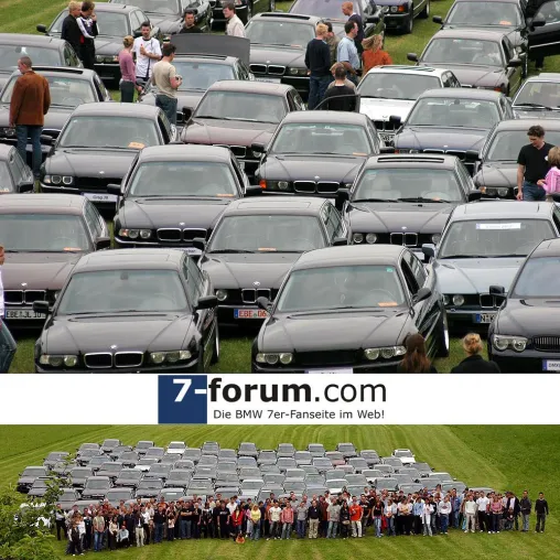 Bild: Deutschlands größtes BMW 7er-Treffen des Jahres am 10. Juni 2006 in Anzing bei München