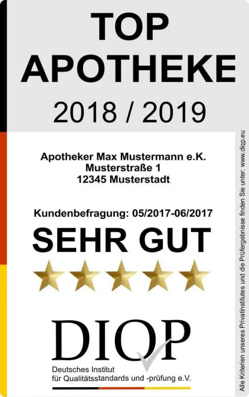 Top Apotheke (DIQP) das Gütesiegel für Apotheken