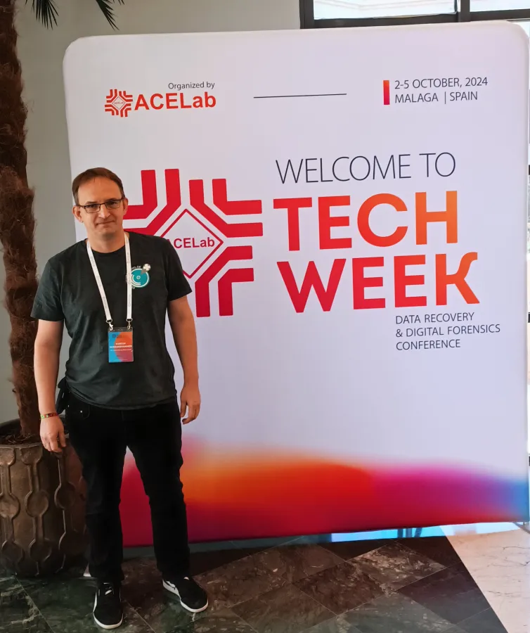 CEO 030 Datenrettung Berlin GmbH, Martin Schauerhammer auf der ACE Lab Tech Week (© 030 Datenrettung Berlin GmbH)