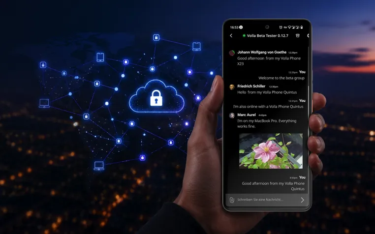 Bild: Volla Cloud im Einsatz: Sicherer Messenger und Datensicherung fürs Smartphone ganz ohne Rechenzentrum