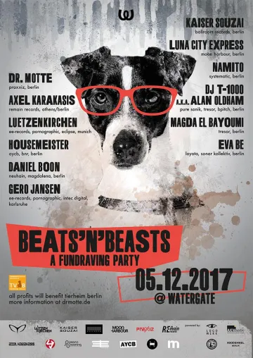Beasts'n'Beats: Clubkultur supportet das Tierheim Berlin Bild: Beasts'n'Beats: Clubkultur supportet das Tierheim Berlin