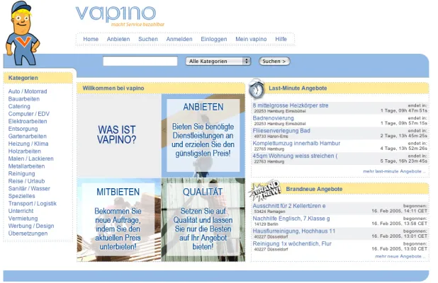 Bild: vapino - macht Handwerksleistungen bezahlbar -  startet auch in Österreich