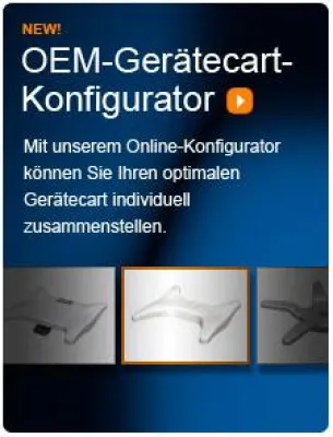 Bild: Interaktiver Gerätecart-Konfigurator von GCX: Individuell Zusammenstellen