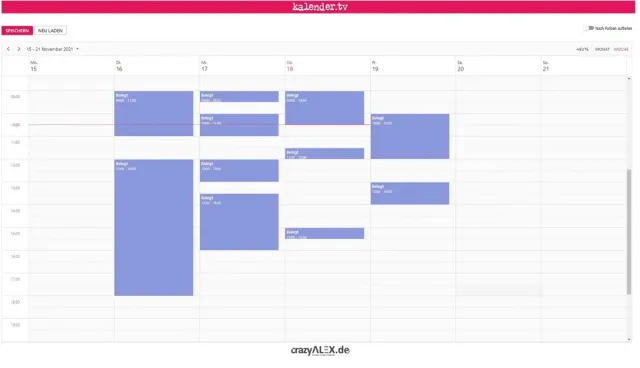 Bild: Online-Kalender ohne Registrierung