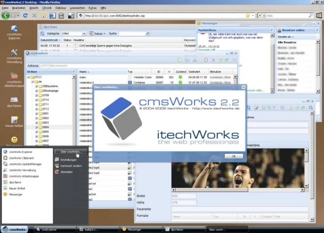 Bild: itechWorks stellt die Version 2.2 des Content Management Systems cmsWorks vor