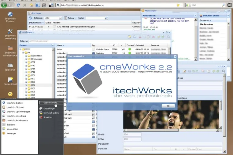 Bild: itechWorks stellt die Version 2.2 des Content Management Systems cmsWorks vor