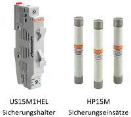 Bild: 1500 V DC Sicherungseinsätze und kombinierte Sicherungshalter  für die Photovoltaik