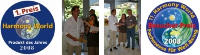 VitaJuwel schafft das Double mit 2 von 3 Auszeichnungen - Erster Platz „Produkt des Jahres" & „Besucherpreis 2008" Bild: VitaJuwel schafft das Double mit 2 von 3 Auszeichnungen - Erster Platz „Produkt des Jahres" & „Besucherpreis 2008"
