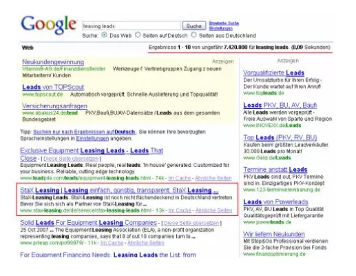 StaXNet bricht eigene SEO-Bestmarke Bild: StaXNet bricht eigene SEO-Bestmarke