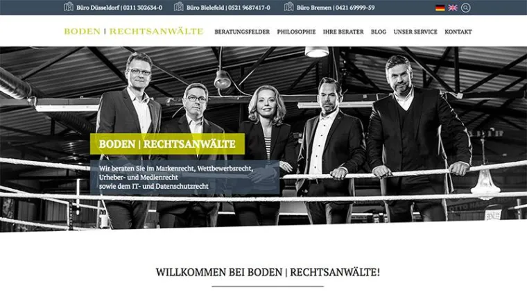 Bild: Boden Rechtsanwälte präsentieren sich mit neuem Internetauftritt