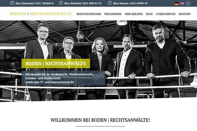 Bild: Boden Rechtsanwälte präsentieren sich mit neuem Internetauftritt